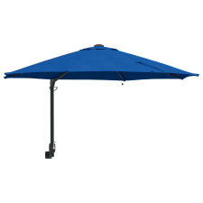 vidaXL Falra szerelhető kerti napernyő LED-del Azúrkék 248 cm (42003250) kerti bútor