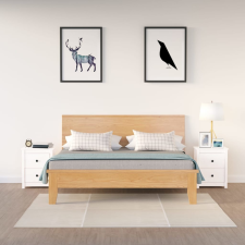 vidaXL fehér 2 darab tömör fenyőfa éjjeliszekrény 50x35x61,5 cm bútor