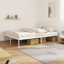 vidaXL fehér acél ágykeret fejtámlával 208 x 168 x 90,5 cm ágy és ágykellék