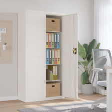 vidaXL fehér acél irattartó szekrény 90x40x180 cm irattároló szekrény