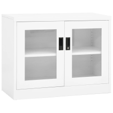 vidaXL fehér acél irodai szekrény 90 x 40 x 70 cm irattároló szekrény