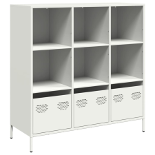 vidaXL fehér acél tálalószekrény 101,5 x 39 x 103,5 cm (851393) bútor