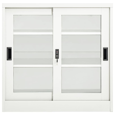 vidaXL fehér acél tolóajtós szekrény 90 x 40 x 90 cm (335954) bútor