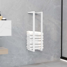 vidaXL fehér acél törölközőtartó 12,5 x 12,5 x 60 cm fürdőszoba kiegészítő
