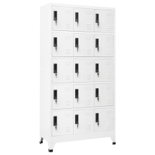 vidaXL fehér acél zárható szekrény 90 x 40 x 180 cm bútor