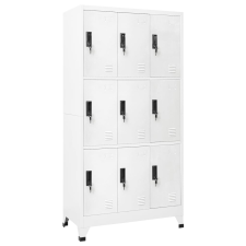vidaXL fehér acél zárható szekrény 90 x 45 x 180 cm bútor