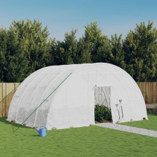 vidaXL fehér acélvázas melegház 24 m² 6x4x2,85 m kerti tárolás