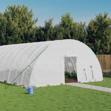 vidaXL fehér acélvázas melegház 48 m² 8 x 6 x 2,85 m kerti tárolás