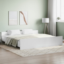 vidaXL fehér ágykeret fej- és lábtámlával 200x200 cm ágy és ágykellék