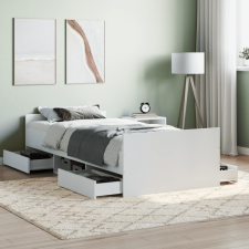 vidaXL fehér ágykeret fej- és lábtámlával 90 x 200 cm ágy és ágykellék
