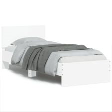 vidaXL fehér ágykeret fejtámlával és LED-világítással 75 x 190 cm ágy és ágykellék