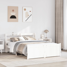 vidaXL fehér ágykeret fejtámlával matrac nélkül 140x190 cm ágy és ágykellék