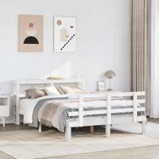 vidaXL fehér ágykeret fejtámlával matrac nélkül 140x190 cm ágy és ágykellék