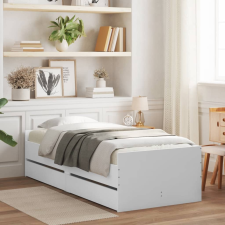 vidaXL fehér ágykeret fiókokkal 90 x 200 cm ágy és ágykellék