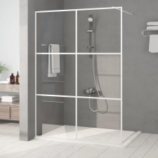 vidaXL fehér átlátszó ESG üveg zuhanyfal 140 x 195 cm kád, zuhanykabin