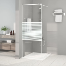 vidaXL fehér átlátszó ESG üveg zuhanyfal 80x195 cm kád, zuhanykabin