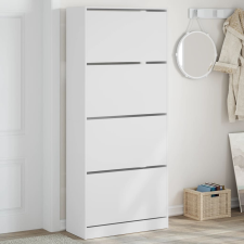 vidaXL fehér cipőszekrény 4 kihajtható fiókkal 80 x 34 x 187,5 cm bútor