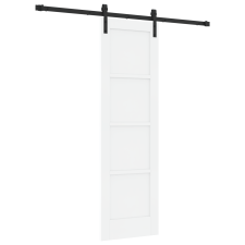 vidaXL Fehér csúszó ajtó hardver készlettel 61x198.5 cm szilárd fenyő (3333157) építőanyag