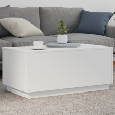 vidaXL fehér dohányzóasztal LED-lámpákkal 90x50x40 cm bútor