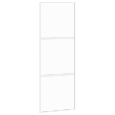 vidaXL fehér edzett üveg és alumínium tolóajtó 76 x 205 cm (155204) nyílászáró