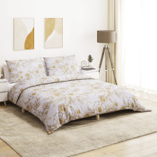vidaXL fehér és barna ágyneműhuzat-garnitúra 260x220 cm pamut lakástextília