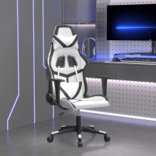 vidaXL fehér és fekete műbőr masszázsjátékszék forgószék