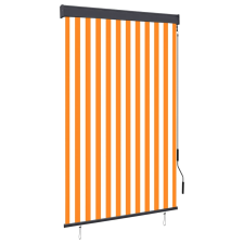 vidaXL fehér és narancssárga kültéri roló 120 x 250 cm lakástextília