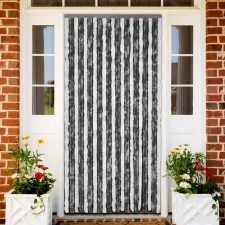 vidaXL Fehér és szürke zsenília rovarfüggöny 90 x 200 cm szúnyogháló