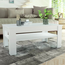 vidaXL Fehér faforgácslap dohányzóasztal 110 x 65 x 48 cm bútor
