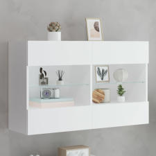 vidaXL fehér fali TV-szekrény LED-világítással 98,5x30x60,5 cm bútor