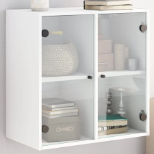 vidaXL Fehér faliszekrény üvegajtókkal 68 x 37 x 68,5 cm bútor