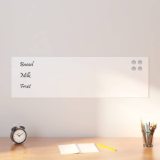 vidaXL fehér falra szerelhető edzett üveg mágnestábla 100 x 30 cm mágnestábla