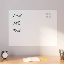 vidaXL fehér falra szerelhető edzett üveg mágnestábla 80 x 60 cm mágnestábla