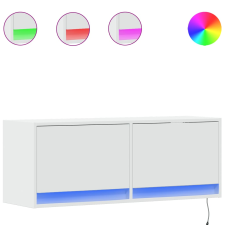 vidaXL fehér falra szerelhető TV-szekrény LED-lámpákkal 100x31x35 cm (852362) bútor