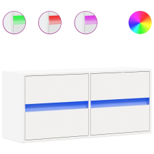 vidaXL fehér falra szerelhető TV-szekrény LED-lámpákkal 100x31x45 cm (852292) bútor