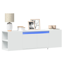 vidaXL fehér falra szerelhető TV-szekrény LED-lámpákkal 135x31x39,5 cm bútor