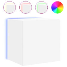 vidaXL fehér falra szerelhető TV-szekrény LED-lámpákkal 40,5x35x40 cm (837246) bútor