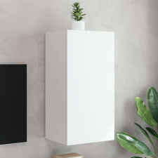 vidaXL fehér falra szerelhető TV-szekrény LED-lámpákkal 40,5x35x80 cm bútor