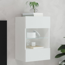 vidaXL Fehér falra szerelhető TV-szekrény LED-lámpákkal 40x30x60,5 cm bútor