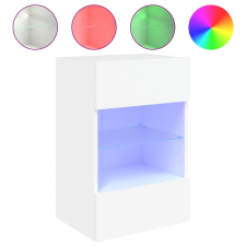 vidaXL fehér falra szerelhető TV-szekrény LED-lámpákkal 40x30x60,5 cm (837078) bútor