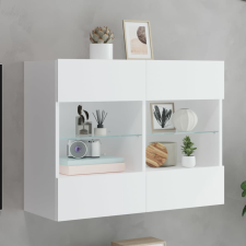 vidaXL fehér falra szerelhető TV-szekrény LED-lámpákkal 78,5x30x60,5cm (837099) bútor