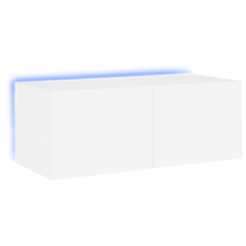 vidaXL fehér falra szerelhető TV-szekrény LED-lámpákkal 80x35x31 cm (837281) bútor