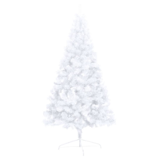 vidaXL fehér fél műkarácsonyfa LED-ekkel és gömbszettel 240 cm (3077572) műfenyő