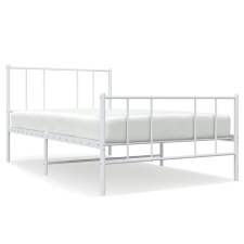 vidaXL fehér fém ágykeret fej- és lábtámlával 100x200 cm (352542) ágy és ágykellék