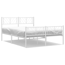 vidaXL fehér fém ágykeret fej- és lábtámlával 160x200 cm (372249) ágy és ágykellék