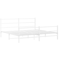 vidaXL fehér fém ágykeret fej- és lábtámlával 180 x 200 cm (355436) ágy és ágykellék