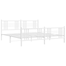 vidaXL fehér fém ágykeret fej- és lábtámlával 180 x 200 cm (376395) ágy és ágykellék