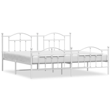 vidaXL fehér fém ágykeret fej- és lábtámlával 193 x 203 cm (353512) ágy és ágykellék