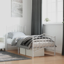 vidaXL fehér fém ágykeret fej- és lábtámlával 75 x 190 cm ágy és ágykellék