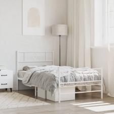 vidaXL fehér fém ágykeret fej- és lábtámlával 75 x 190 cm ágy és ágykellék